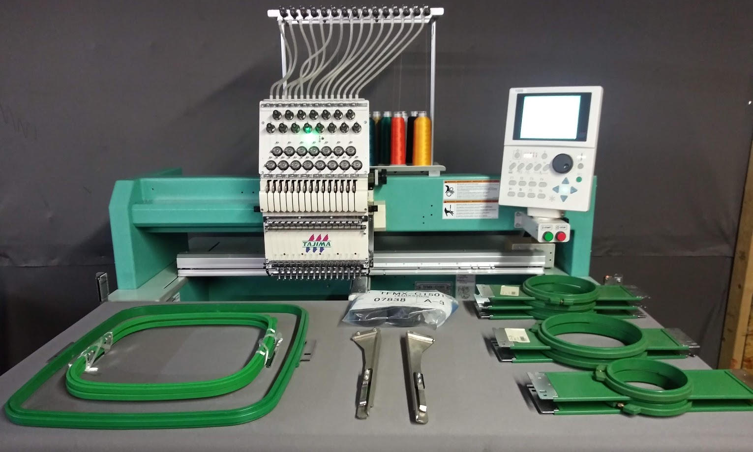 2012 Tajima TFMX C1501 15 Needle Single Head Embroidery Machine eBay